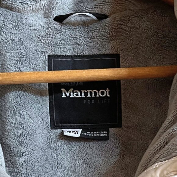 Women’s Marmot Montreal Coat 700-fill Medium Barely Used Removable Hood Glacier - Picture 7 of 13
